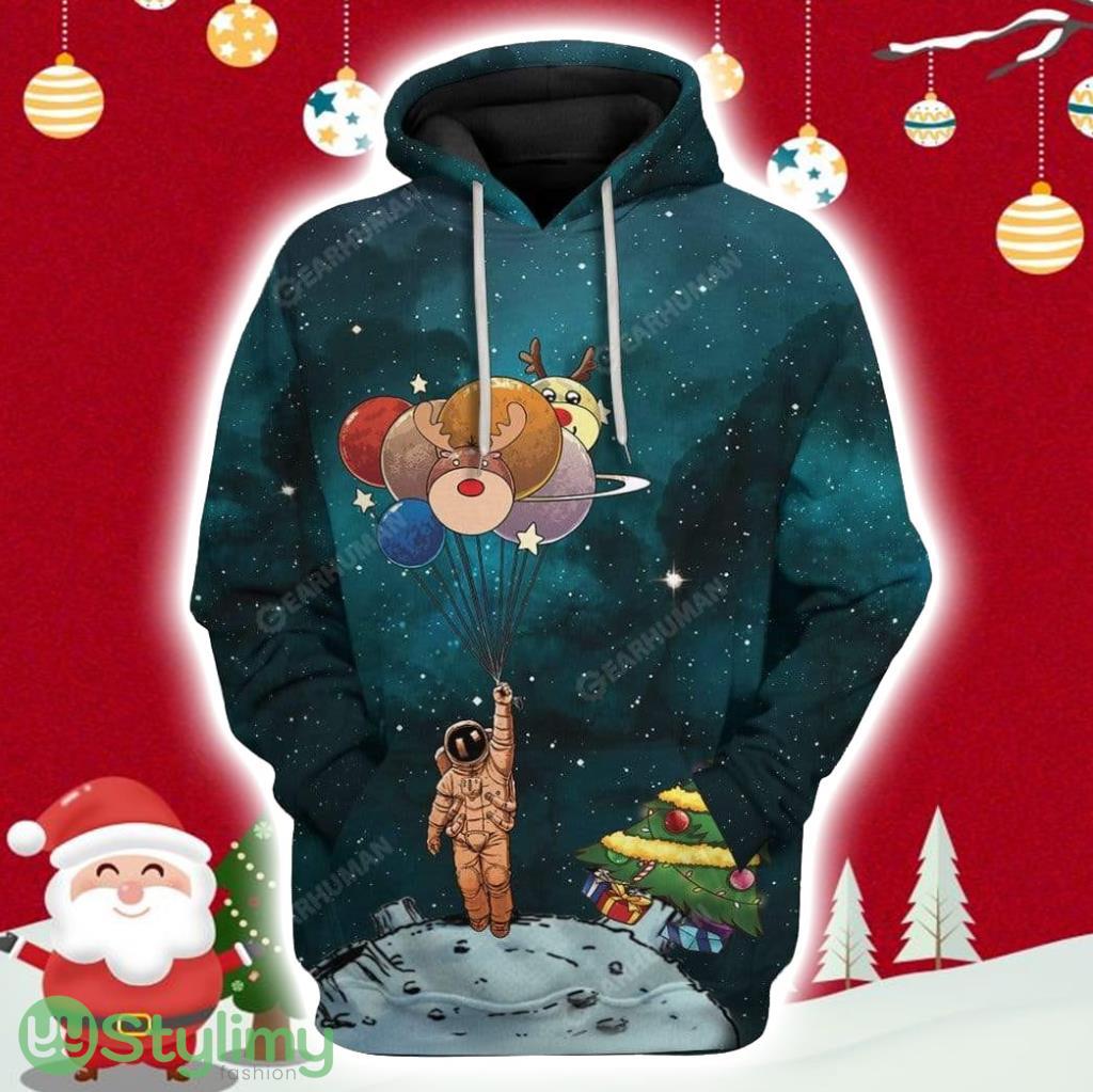 Lonely Christmas In Space Custom Hoodie 3D All Over Print 6 Lonely Christmas In Space Custom Hoodie 3D All Over Print Product Photo 1