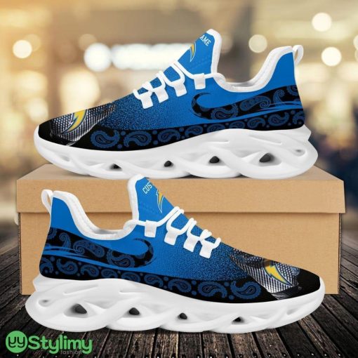 Los Angeles Chargers Custom Name Sport Max Soul Sneaker Shoes For Fans - Los Angeles Chargers Sport Max Soul Sneaker Shoes_1