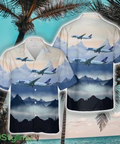 LOT Polish Airlines Boeing 787-85D Dreamliner SP-LRA Aloha Short Sleeve 3D Printed Hawaiian Shirt For Men And Women Product Photo 1