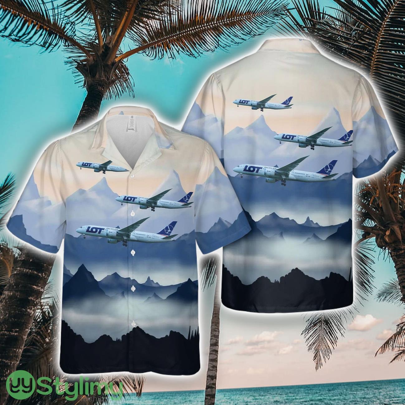 LOT Polish Airlines Boeing 787-85D Dreamliner SP-LRA Aloha Short Sleeve 3D Printed Hawaiian Shirt For Men And Women 2 LOT Polish Airlines Boeing 787-85D Dreamliner SP-LRA Aloha Short Sleeve 3D Printed Hawaiian Shirt For Men And Women Product Photo 1