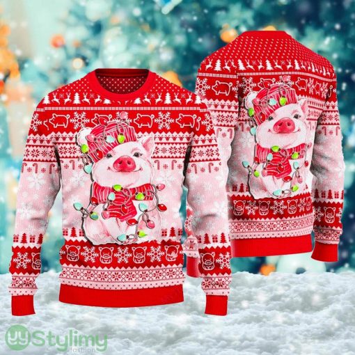 Lovely Pig Reindeer 3D All Over Printed Ugly Christmas Sweater Gift For Men And Women