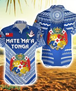 Mate Maa Tonga Rugby Hawaiian Shirt Polynesian Creative Style Blue Product Photo 1