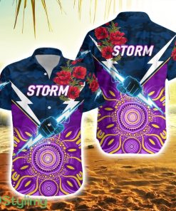 Melbourne Storm Anzac Hawaiian Shirt Indigenous Vibes Product Photo 1