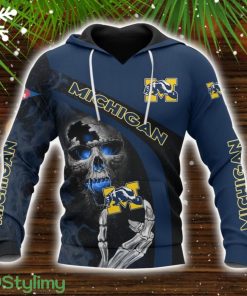 Michigan Wolverines Skull 3D All Over printed Hoodie For Men And Women Product Photo 1