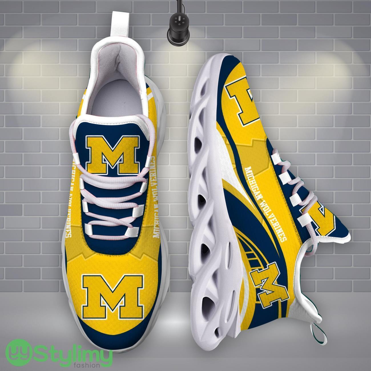 Michigan Wolverines Sneakers Max Soul Trending Sport Running Shoes For Fans 3 Michigan Wolverines Sneakers Max Soul Trending Sport Running Shoes For Fans Product Photo 3
