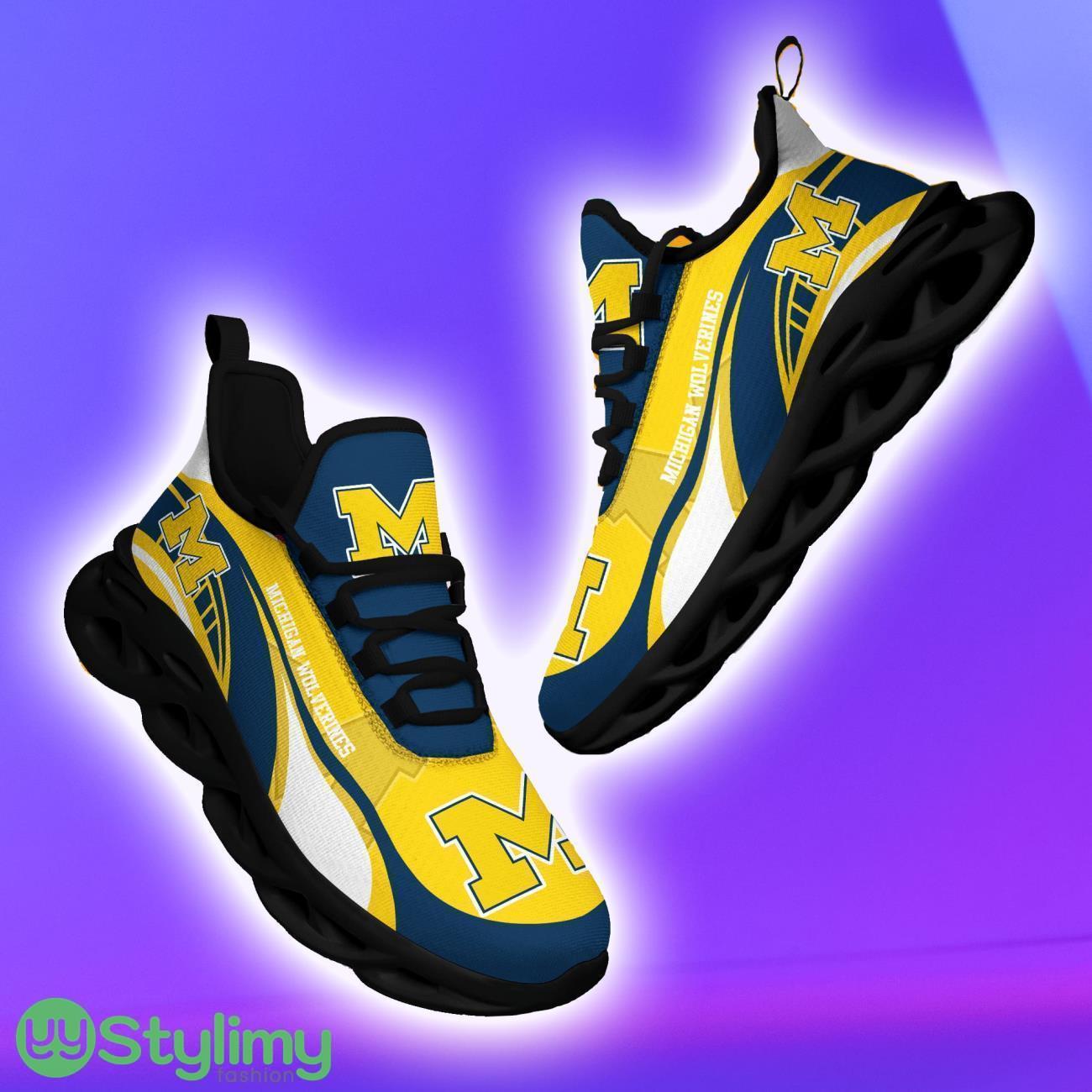 Michigan Wolverines Sneakers Max Soul Trending Sport Running Shoes For Fans 4 Michigan Wolverines Sneakers Max Soul Trending Sport Running Shoes For Fans Product Photo 4