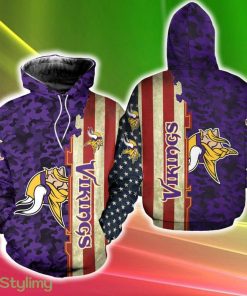Minnesota Vikings America Flag Snowsuit 3D Hoodie Cold For Fans Gift Christmas Holidays - Minnesota Vikings America Flag Snowsuit 3D Hoodie Zip Hoodie Cold All Over Printed For Fans Gift Christmas Holidays