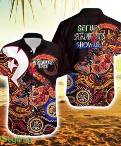 Naidoc Aboriginal Lizard Hawaiian Shirt Red Style Product Photo 1