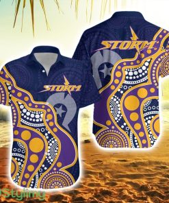 Naidoc Week Melbourne Storm Hawaiian Shirt Aboriginal Dot Painting Product Photo 1