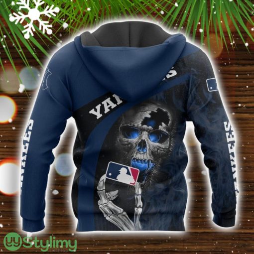 New York Yankees Skull 3D Hoodie All over Printed Winter Gift For Men And Women Product Photo 2