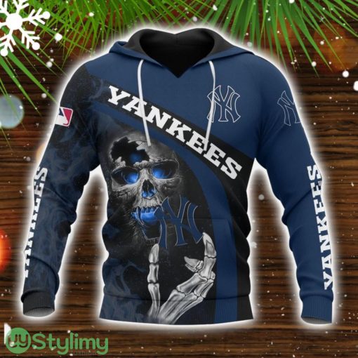 New York Yankees Skull 3D Hoodie All over Printed Winter Gift For Men And Women Product Photo 1