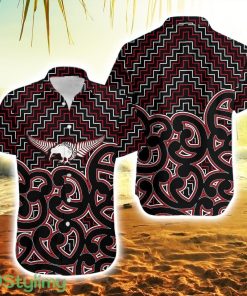 New Zealand Hawaiian Shirt Maori Graphic Tee Patterns Red Product Photo 1