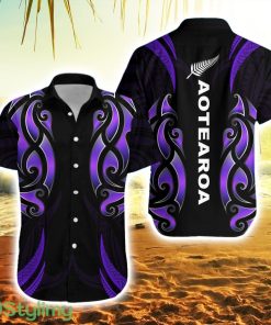 New Zealand Maori Hawaiian Shirt Simple Love Purple Product Photo 1