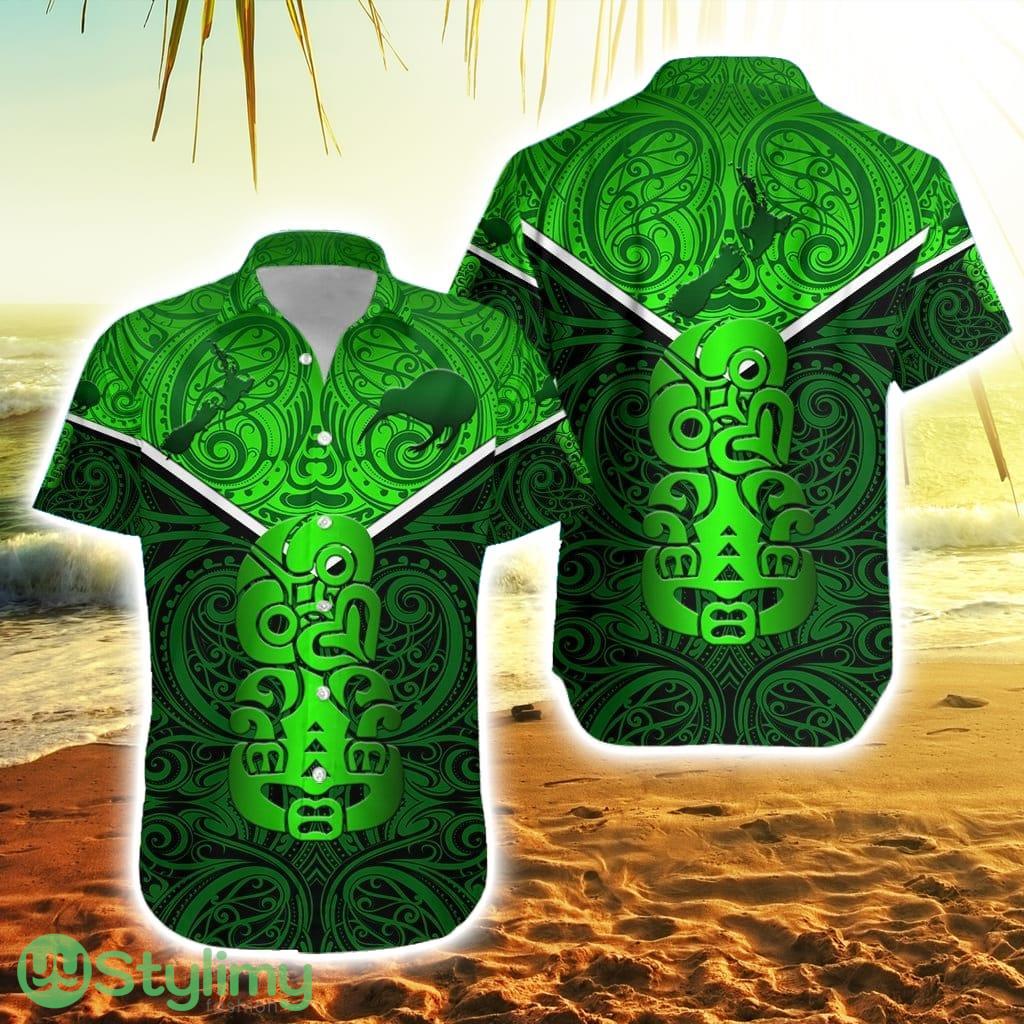 New Zealand Maori Rugby Hawaiian Shirt Pride Version Green 2 New Zealand Maori Rugby Hawaiian Shirt Pride Version Green Product Photo 1