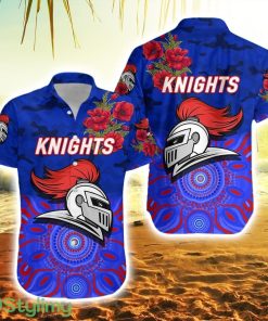 Newcastle Knights Anzac Hawaiian Shirt Indigenous Vibes Product Photo 1
