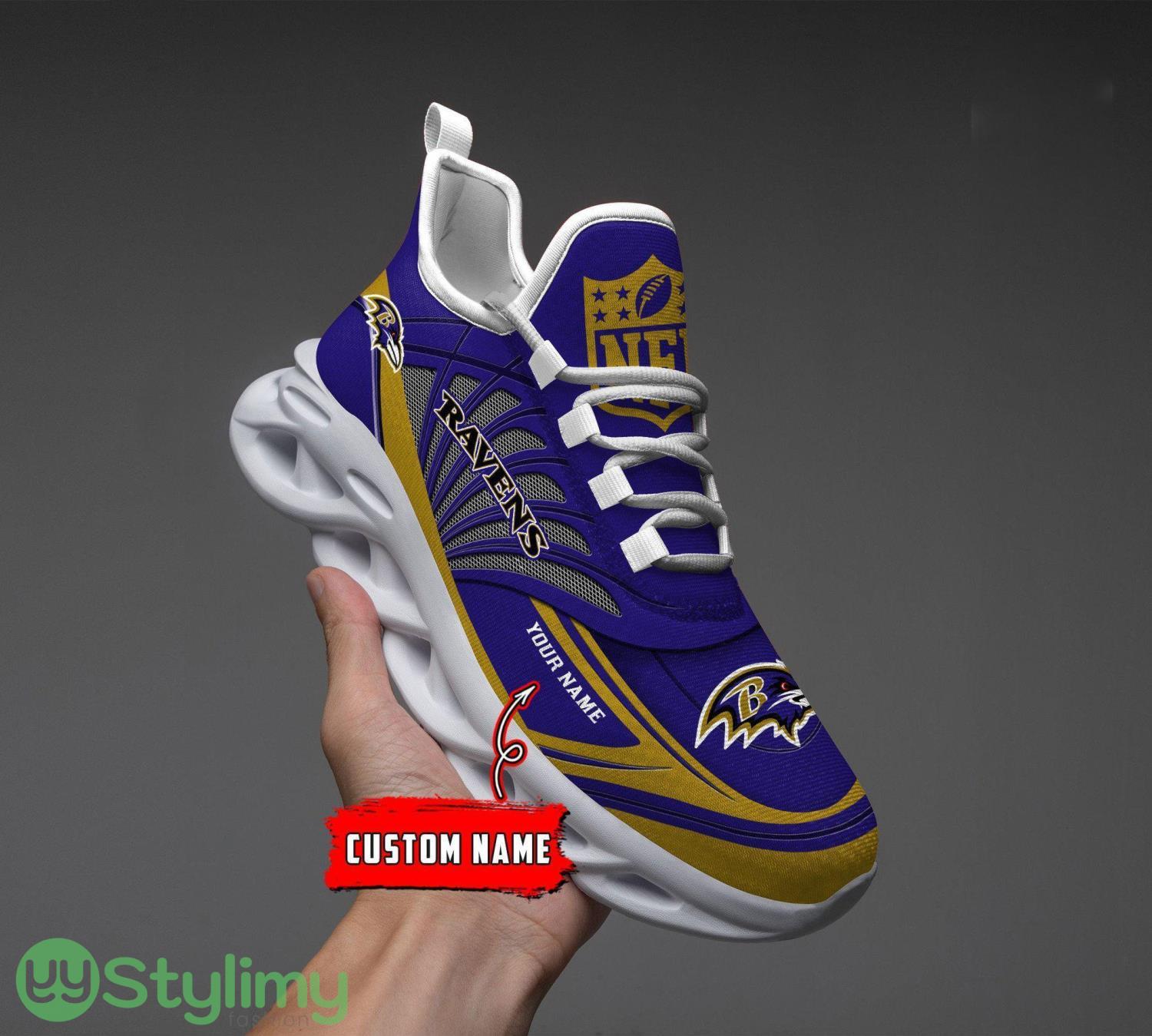 NFL Baltimore Ravens Personalized Max Soul Chunky Sneakers Custom Name Running Shoes 3 NFL Baltimore Ravens Personalized Max Soul Chunky Sneakers Custom Name Running Shoes Product Photo 3
