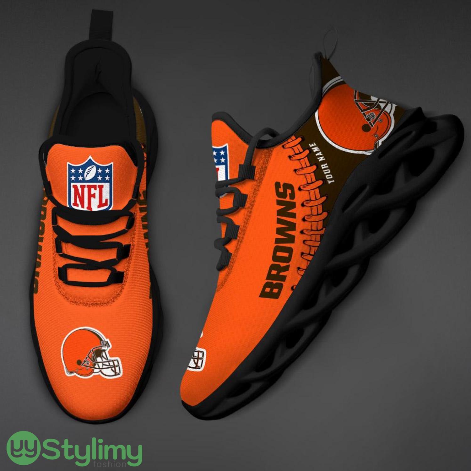 Nfl Custom Name Cleveland Browns Personalized Name Max Soul Shoes Ultra Running Sneakers 3 Nfl Custom Name Cleveland Browns Personalized Name Max Soul Shoes Ultra Running Sneakers Product Photo 3