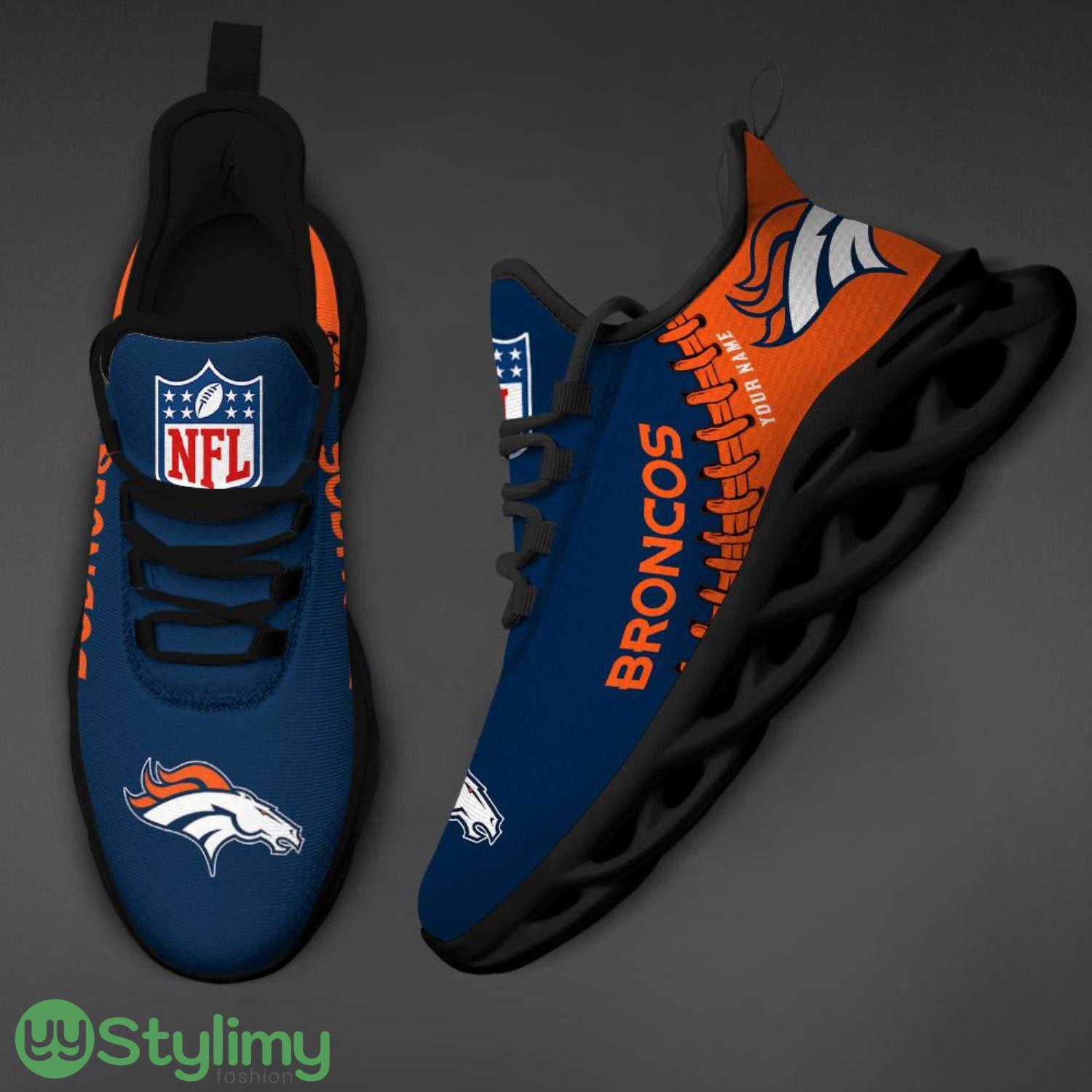 Nfl Custom Name Denver Broncos Personalized Name Max Soul Shoes Ultra Running Sneakers 3 Nfl Custom Name Denver Broncos Personalized Name Max Soul Shoes Ultra Running Sneakers Product Photo 3