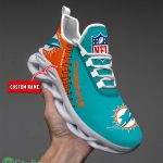 Nfl Custom Name Miami Dolphins Personalized Name Max Soul Shoes Ultra Running Sneakers Product Photo 3