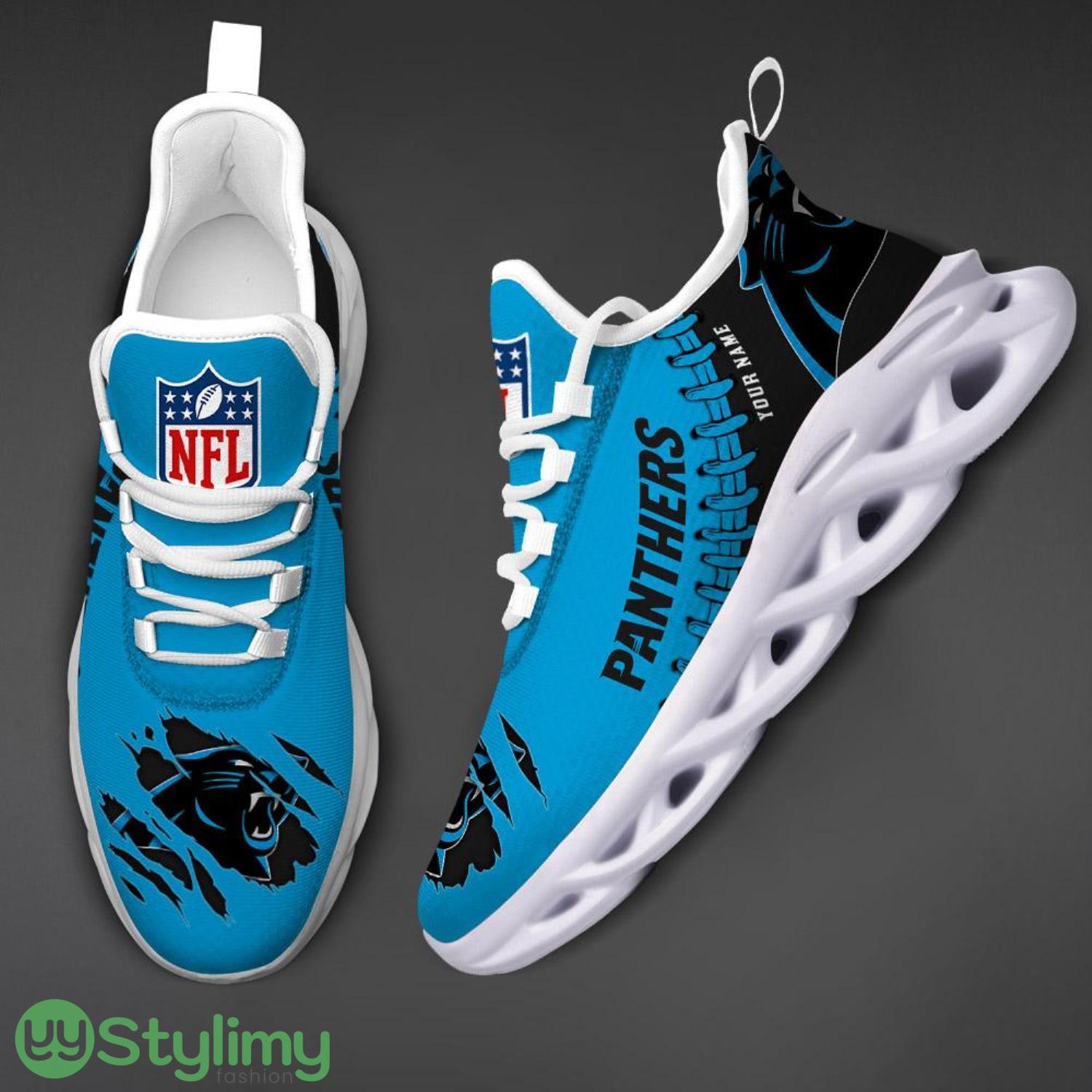 NFL Custom Name Shoes Carolina Panthers 3D Max Soul Shoes Running Sneakers 2 NFL Custom Name Shoes Carolina Panthers 3D Max Soul Shoes Running Sneakers Product Photo 2