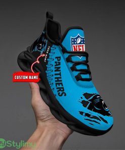 NFL Custom Name Shoes Carolina Panthers 3D Max Soul Shoes Running Sneakers Product Photo 1