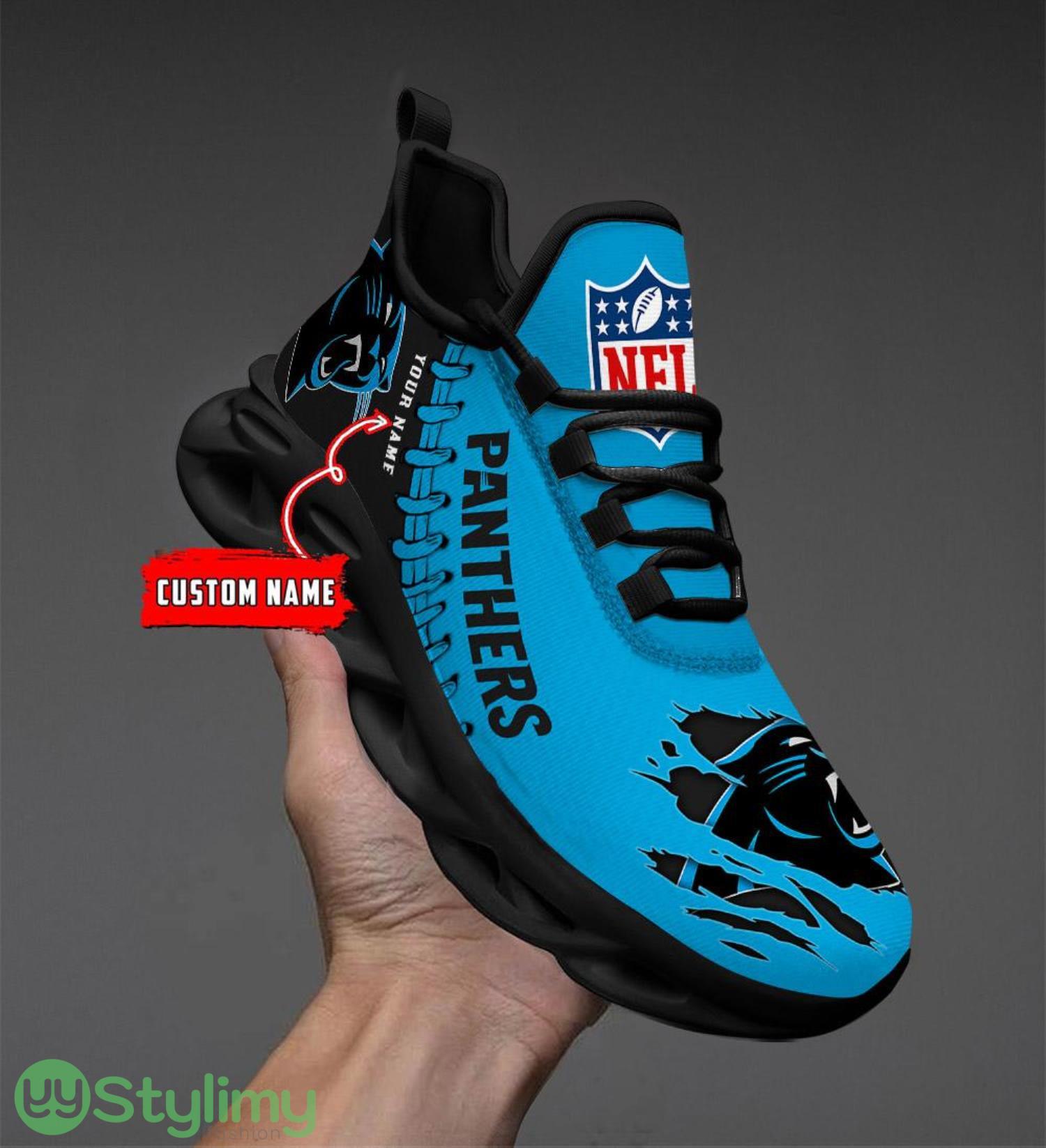 NFL Custom Name Shoes Carolina Panthers 3D Max Soul Shoes Running Sneakers 6 NFL Custom Name Shoes Carolina Panthers 3D Max Soul Shoes Running Sneakers Product Photo 1