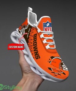 NFL Custom Name Shoes Cleveland Browns 3D Max Soul Shoes Running Sneakers Product Photo 1