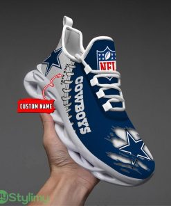 NFL Custom Name Shoes Dallas Cowboys 3D Max Soul Shoes Running Sneakers Product Photo 1