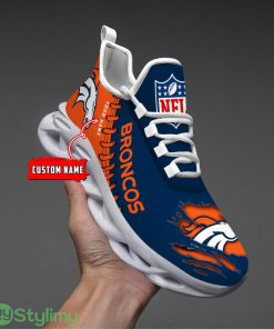 NFL Custom Name Shoes Denver Broncos 3D Max Soul Shoes Running Sneakers Product Photo 1