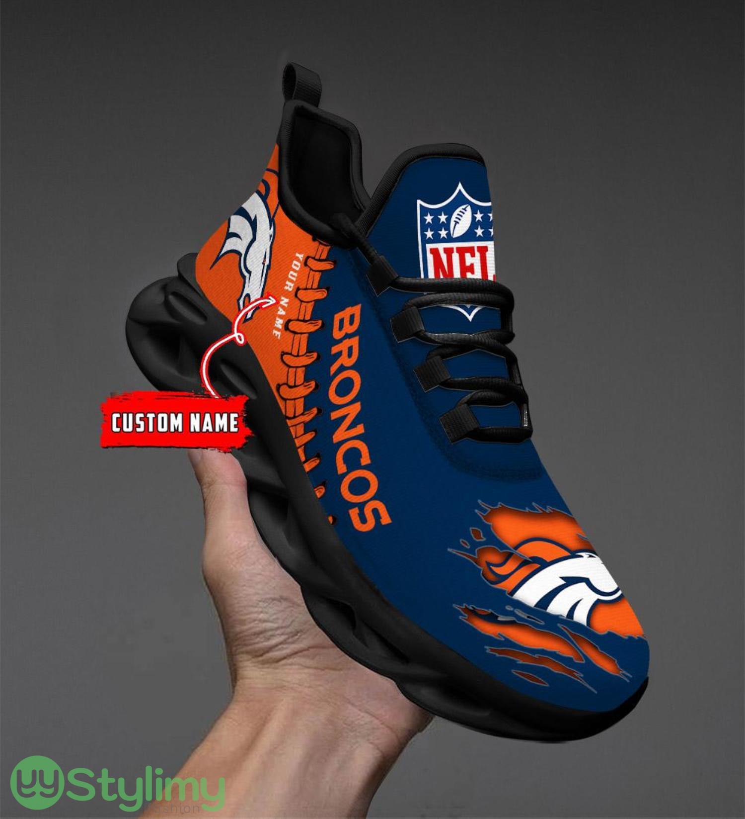 NFL Custom Name Shoes Denver Broncos 3D Max Soul Shoes Running Sneakers 4 NFL Custom Name Shoes Denver Broncos 3D Max Soul Shoes Running Sneakers Product Photo 4