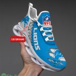 NFL Custom Name Shoes Detroit Lions 3D Max Soul Shoes Running Sneakers Product Photo 3
