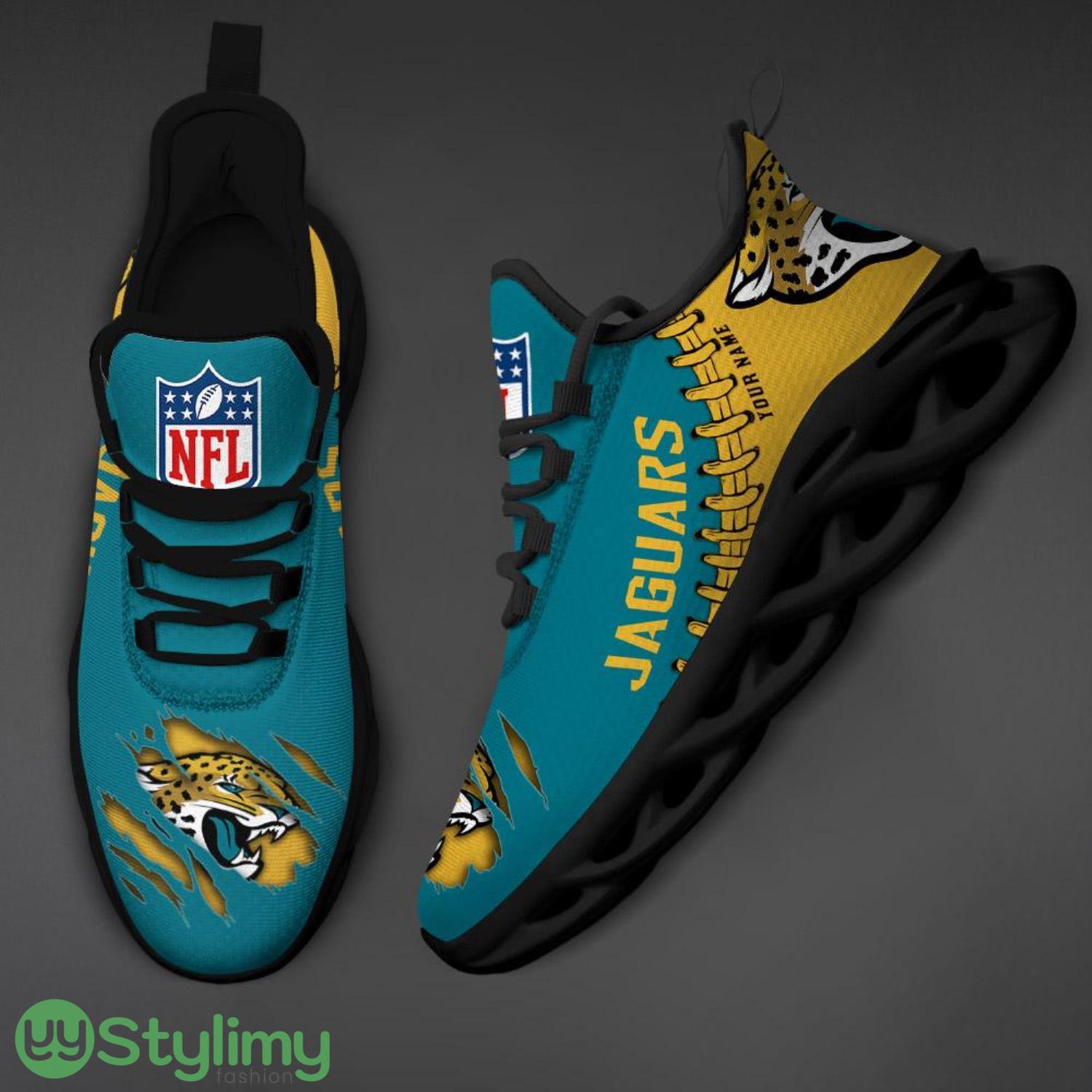 NFL Custom Name Shoes Jacksonville Jaguars 3D Max Soul Shoes Running Sneakers 2 NFL Custom Name Shoes Jacksonville Jaguars 3D Max Soul Shoes Running Sneakers Product Photo 2