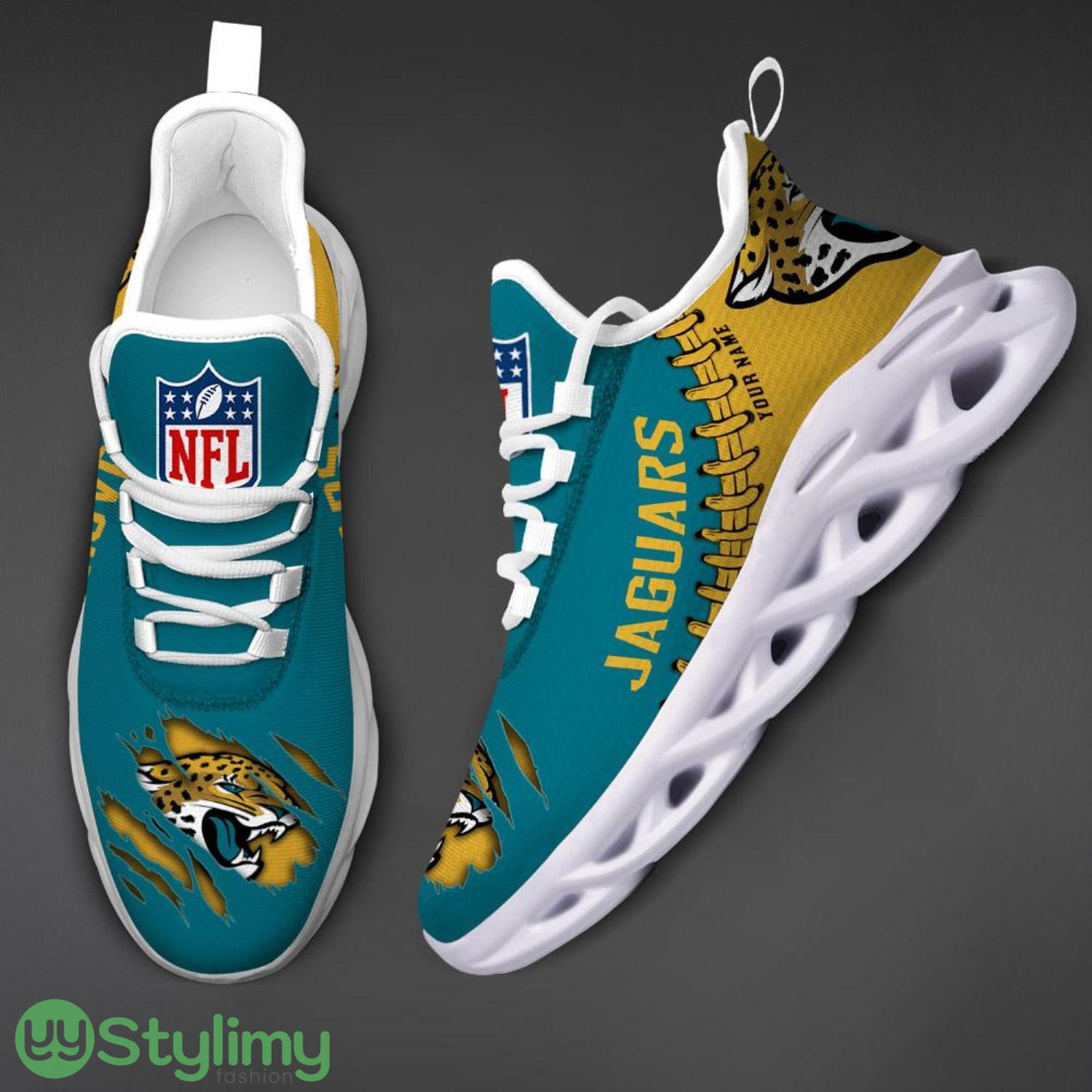 NFL Custom Name Shoes Jacksonville Jaguars 3D Max Soul Shoes Running Sneakers 3 NFL Custom Name Shoes Jacksonville Jaguars 3D Max Soul Shoes Running Sneakers Product Photo 3