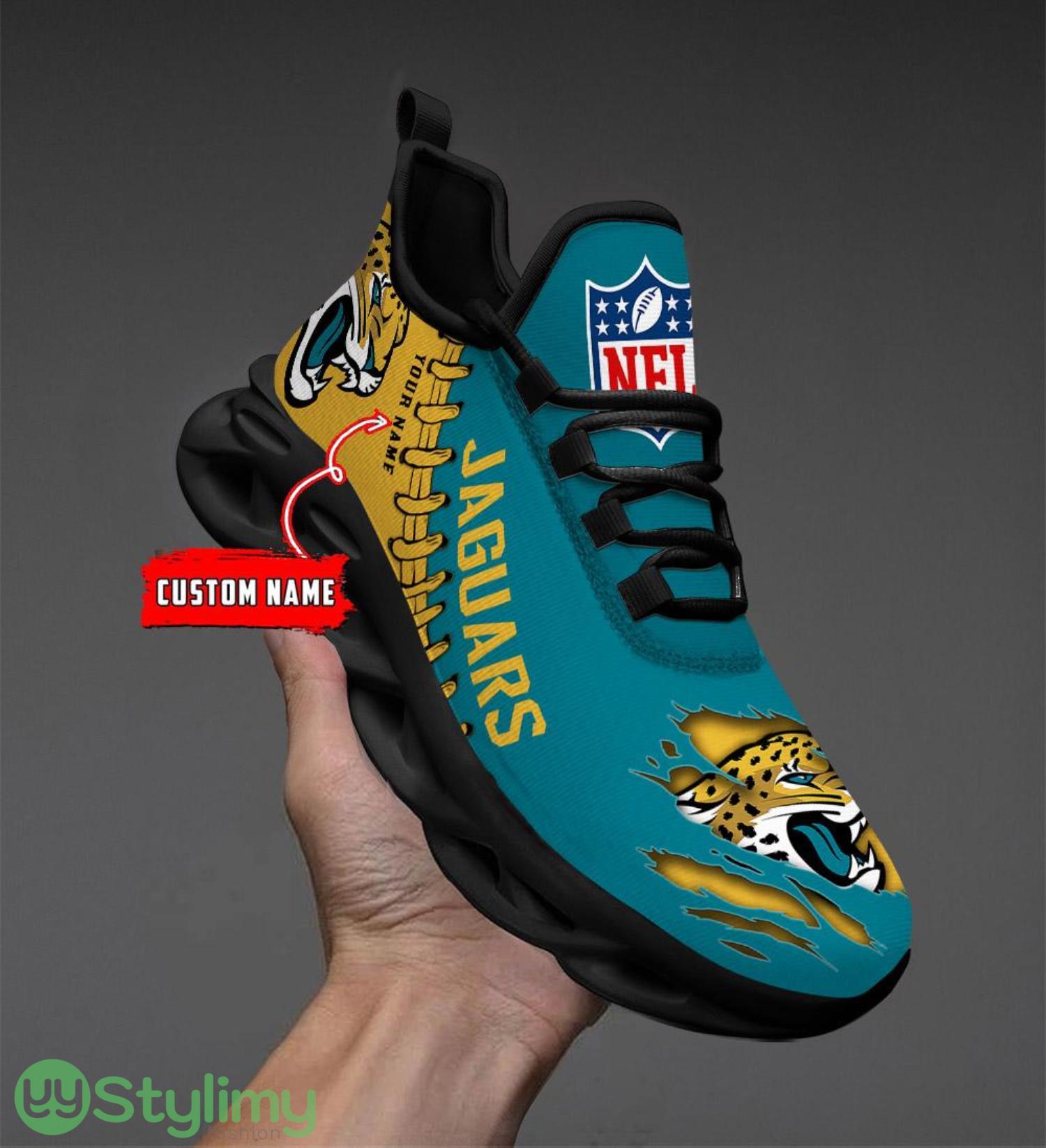 NFL Custom Name Shoes Jacksonville Jaguars 3D Max Soul Shoes Running Sneakers 4 NFL Custom Name Shoes Jacksonville Jaguars 3D Max Soul Shoes Running Sneakers Product Photo 4