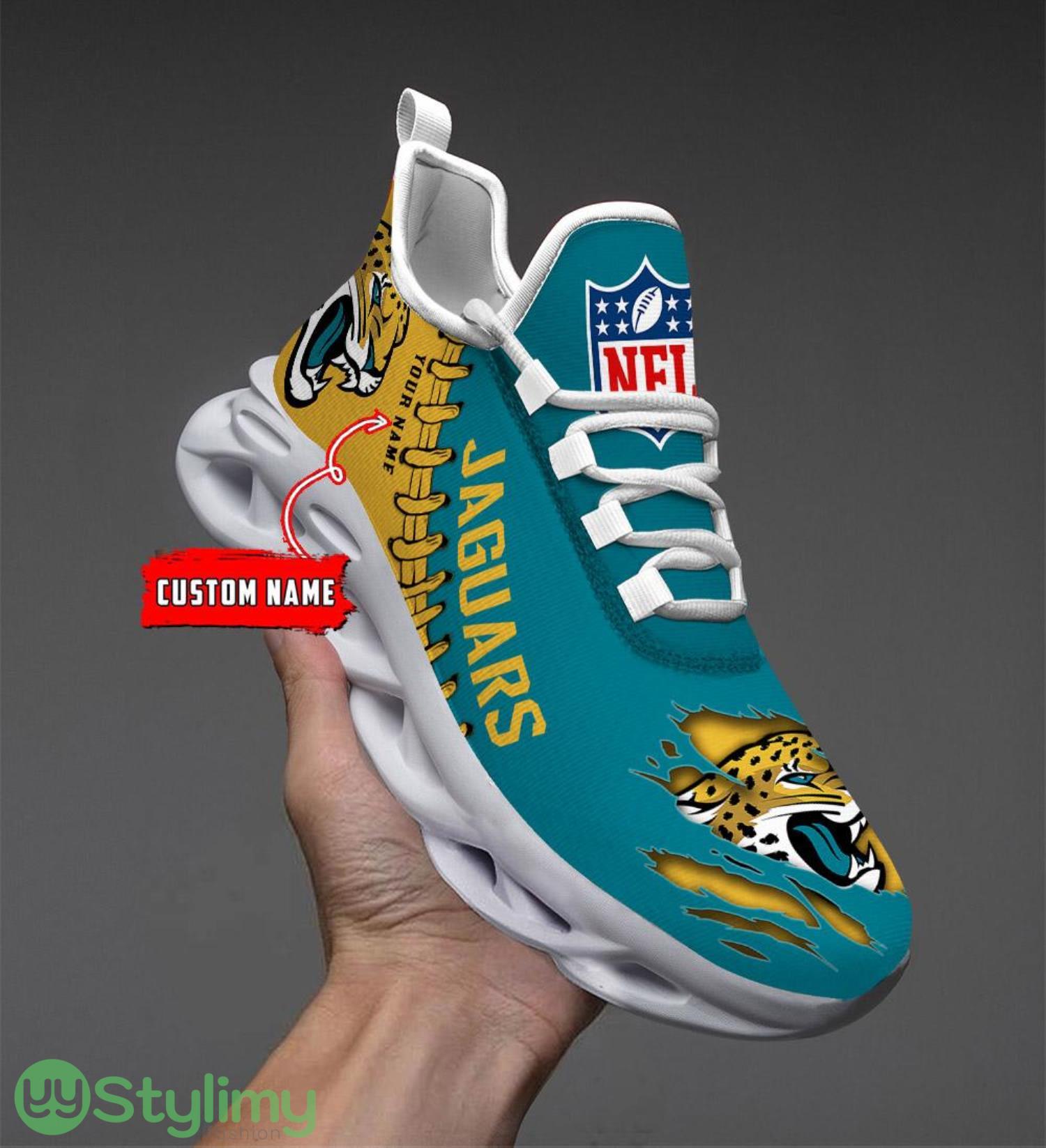 NFL Custom Name Shoes Jacksonville Jaguars 3D Max Soul Shoes Running Sneakers 6 NFL Custom Name Shoes Jacksonville Jaguars 3D Max Soul Shoes Running Sneakers Product Photo 1