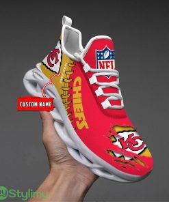 NFL Custom Name Shoes Kansas City Chiefs 3D Max Soul Shoes Running Sneakers Product Photo 1