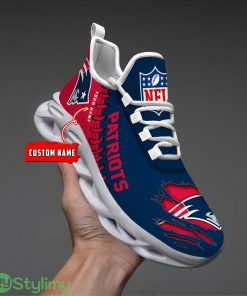 NFL Custom Name Shoes New England Patriots 3D Max Soul Shoes Running Sneakers Product Photo 1