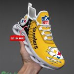 NFL Custom Name Shoes Pittsburgh Steelers 3D Max Soul Shoes Running Sneakers Product Photo 3