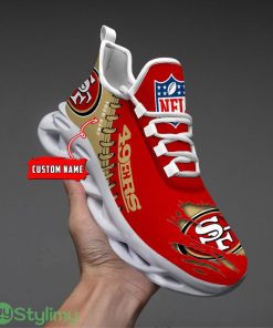 NFL Custom Name Shoes San Francisco 49ers 3D Max Soul Shoes Running Sneakers Product Photo 1