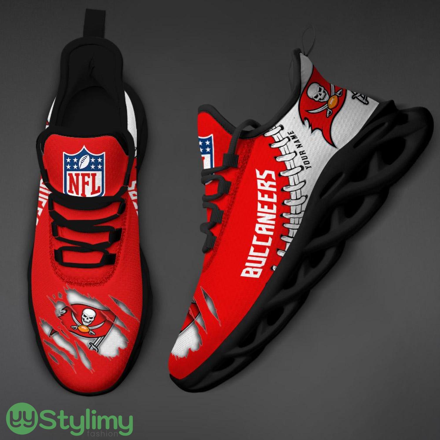 NFL Custom Name Shoes Tampa Bay Buccaneers 3D Max Soul Shoes Running Sneakers 3 NFL Custom Name Shoes Tampa Bay Buccaneers 3D Max Soul Shoes Running Sneakers Product Photo 3