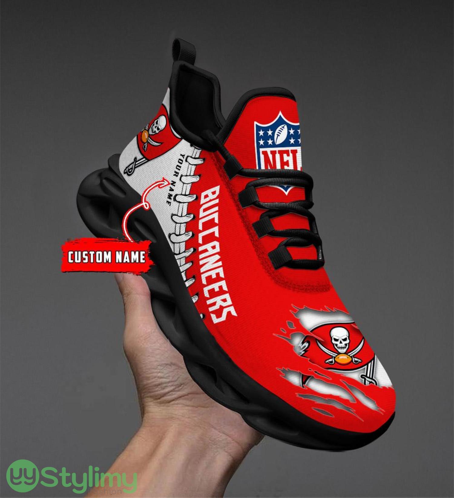 NFL Custom Name Shoes Tampa Bay Buccaneers 3D Max Soul Shoes Running Sneakers 4 NFL Custom Name Shoes Tampa Bay Buccaneers 3D Max Soul Shoes Running Sneakers Product Photo 4
