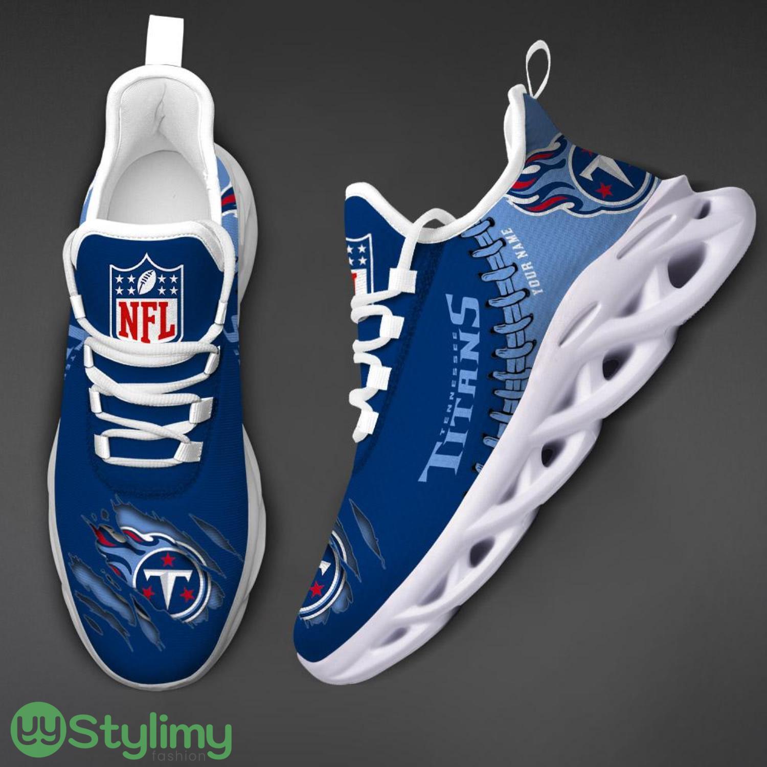 NFL Custom Name Shoes Tennessee Titans 3D Max Soul Shoes Running Sneakers 2 NFL Custom Name Shoes Tennessee Titans 3D Max Soul Shoes Running Sneakers Product Photo 2