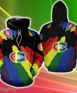 NHL Montreal Canadiens LGBT Pride Polar 3D Hoodie New Gift Fans Full Over Print For Men And Women - NHL Montreal Canadiens LGBT Pride Polar 3D Hoodie New Gift Fans Full Over Print For Men And Women