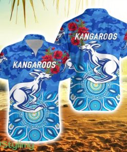 North Melbourne Kangaroos Anzac Hawaiian Shirt Indigenous Vibes Product Photo 1