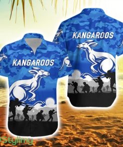 North Melbourne Kangaroos Anzac Hawaiian Shirt Simple Style Product Photo 1