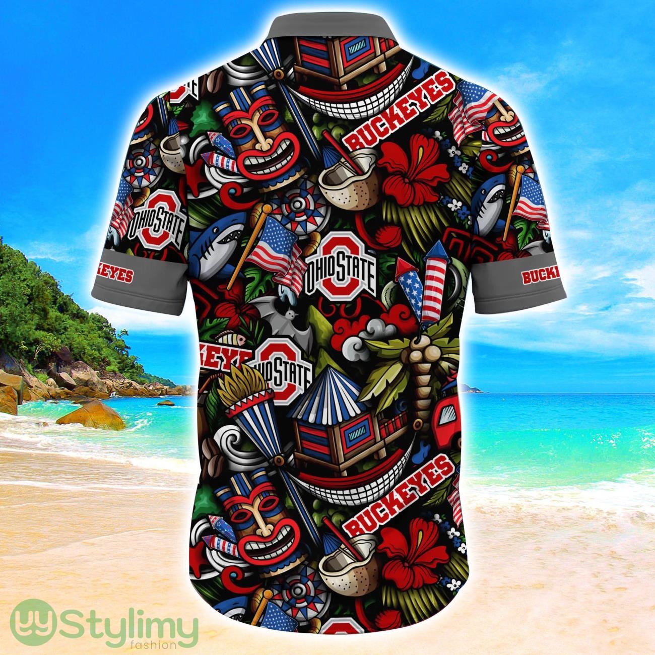 Ohio State Buckeyes NCAA1 Flower Hawaii Shirt Aloha Funny Pattern Summer Shirts 3 Ohio State Buckeyes NCAA1 Flower Hawaii Shirt Aloha Funny Pattern Summer Shirts Product Photo 3