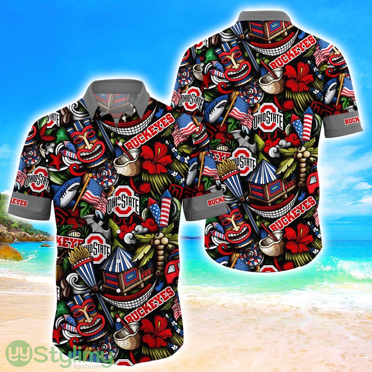 Ohio State Buckeyes NCAA1 Flower Hawaii Shirt Aloha Funny Pattern Summer Shirts 4 Ohio State Buckeyes NCAA1 Flower Hawaii Shirt Aloha Funny Pattern Summer Shirts Product Photo 1