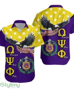 Omega Psi Phi With Eagle Us Flag Hawaiian Shirt For Men And Women Product Photo 1