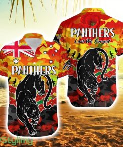 Panthers Rugby Anzac Hawaiian Shirt Lest We Forget Product Photo 1