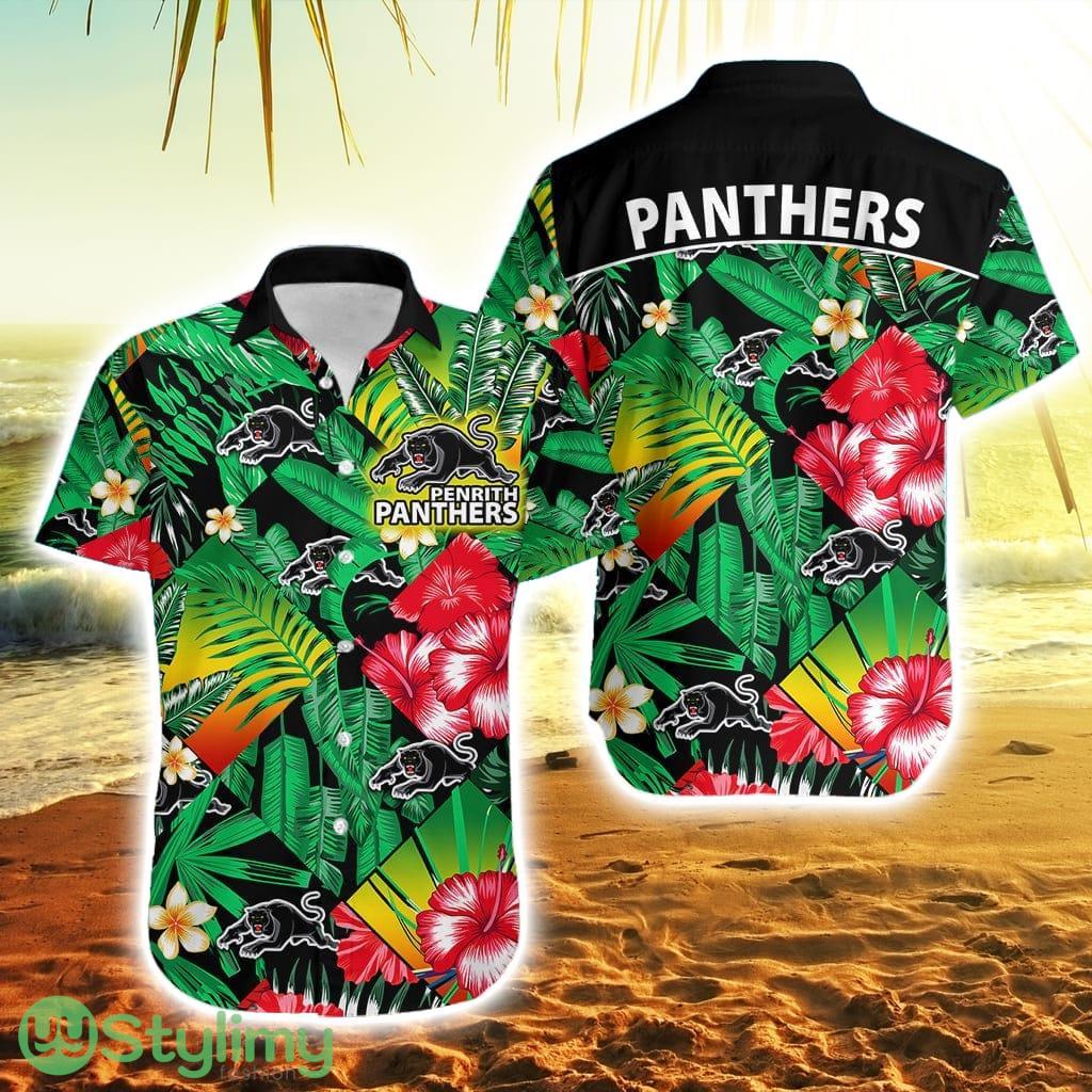 Panthers Rugby Hawaiian Shirt Fashion Tropical Jungle Flowers 2 Panthers Rugby Hawaiian Shirt Fashion Tropical Jungle Flowers Product Photo 1